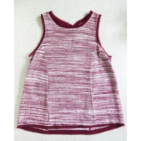 Anthropologie Vanessa Virginia Indira Red Stripe Sleeveless Top Textured Size XS - Picture 6 of 6